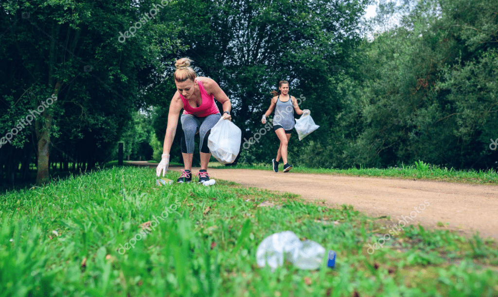 Müll aufsammeln beim joggen- Plogging